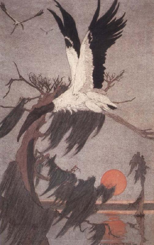 Charles Livingston Bull The Stork of the Woods Spain oil painting art